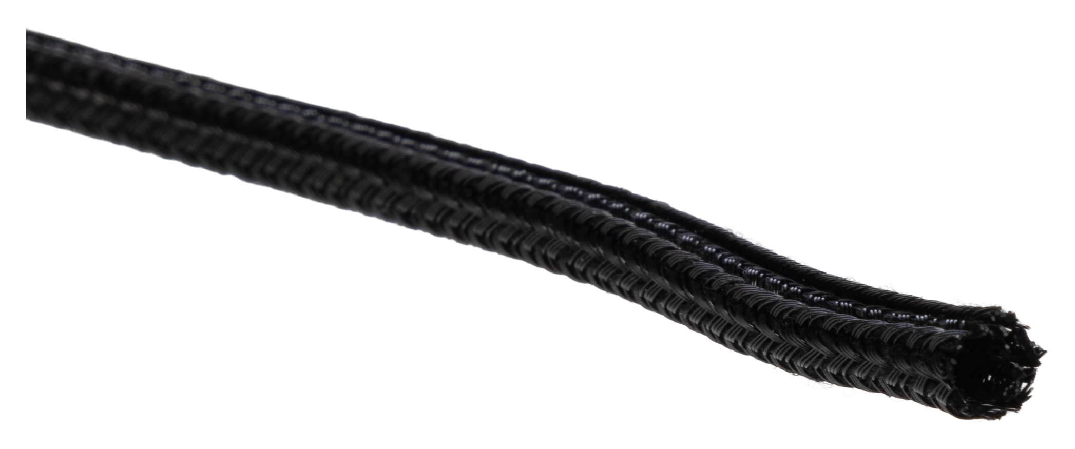 Alpha Wire Braided PET Black Cable Sleeve, 3.18mm Diameter, 15.24m Length, FIT Wire Management Series