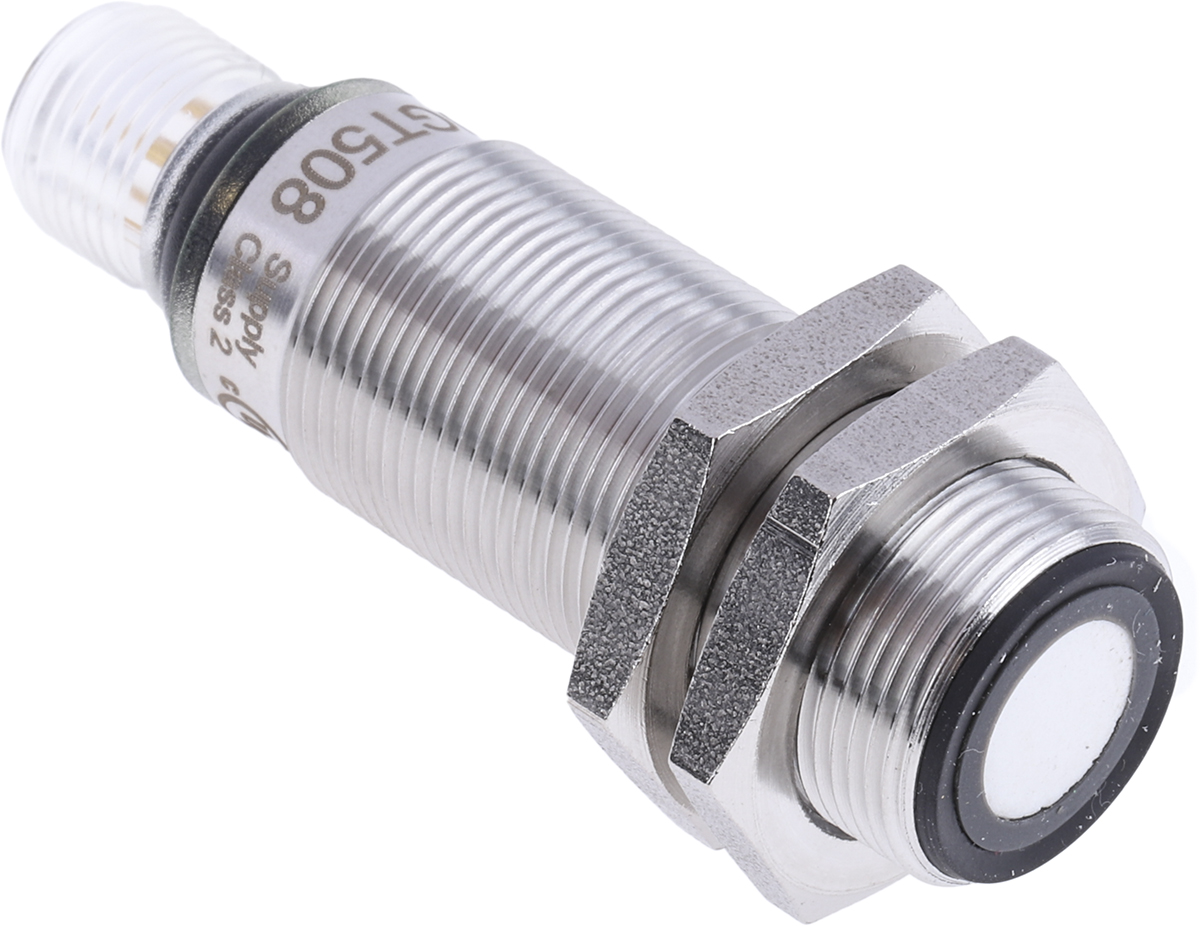 ifm electronic Ultrasonic Threaded Barrel Proximity Sensor, M18, 1.2 m Detection 0-10 V, 10 → 30 V dc