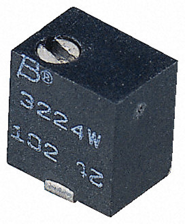 100Ω, SMD Trimmer Potentiometer 0.25W Top Adjust Bourns, 3224