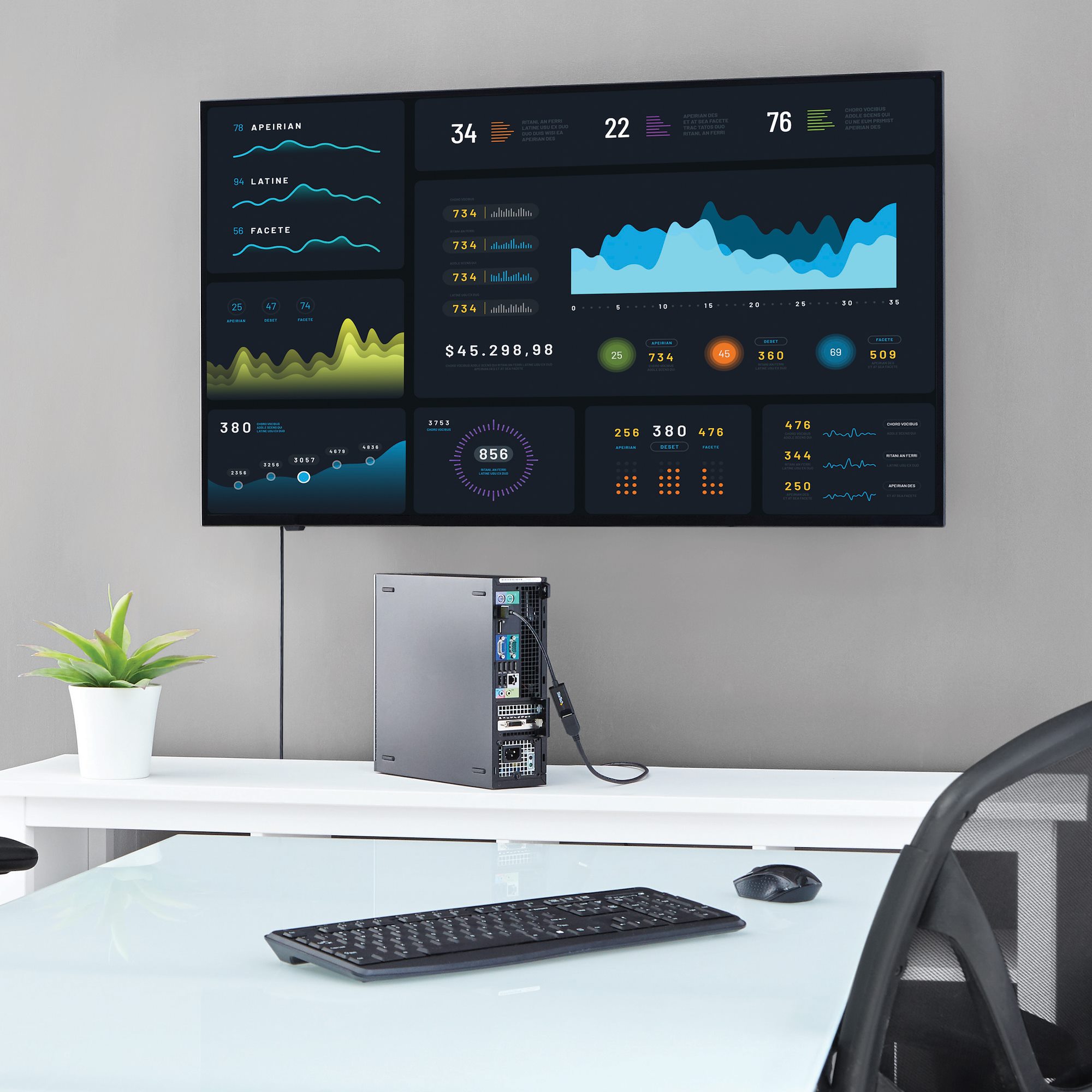 StarTech.com DisplayPort to HDMI Adapter, 150mm Length - 4K x 2K Maximum Resolution