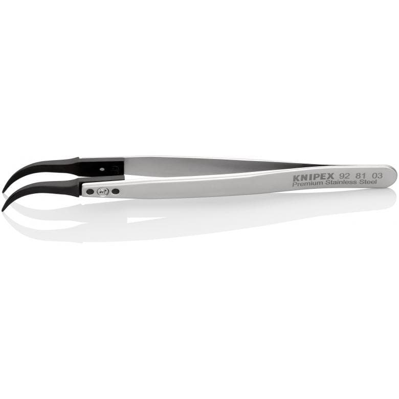 Knipex 130 mm, Stainless Steel, Carbon Fibre Reinforced Plastic, Smooth, ESD Tweezer