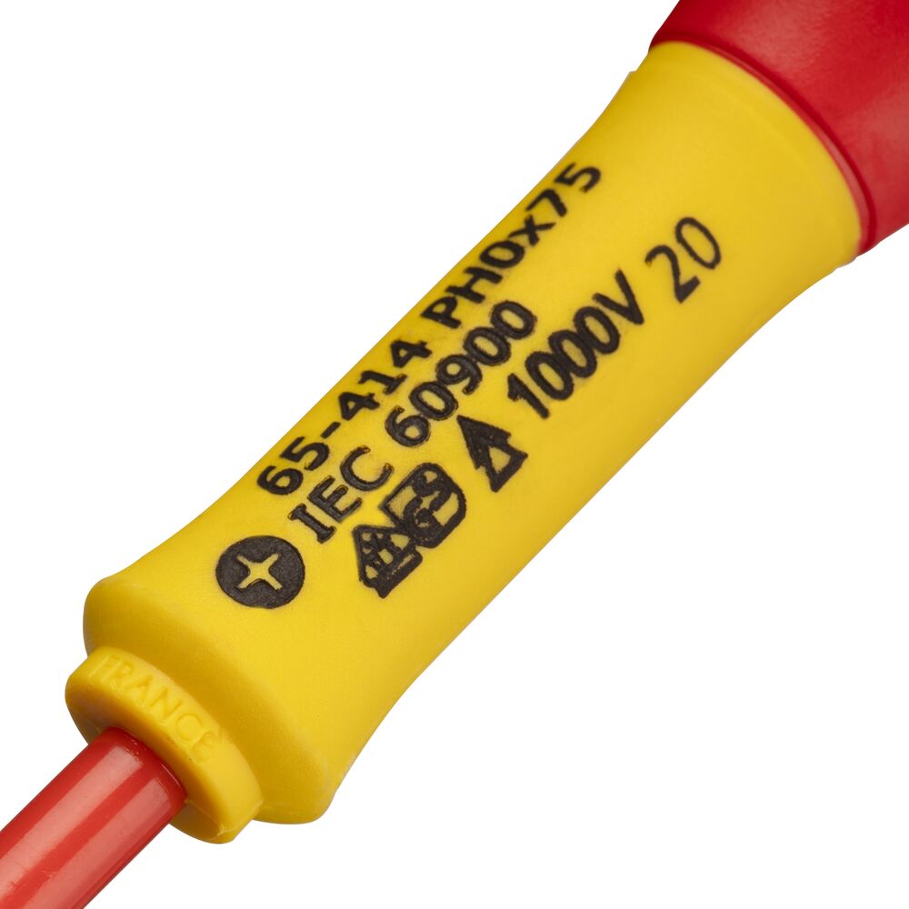 Stanley Phillips Insulated Screwdriver, PH00 Tip, 75 mm Blade, VDE/1000V, 260 mm Overall
