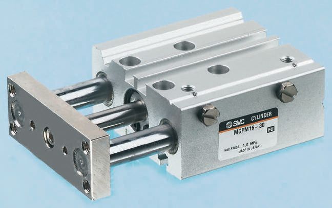SMC Pneumatic Guided Cylinder - 20mm Bore, 75mm Stroke, MGP Series, Double Acting