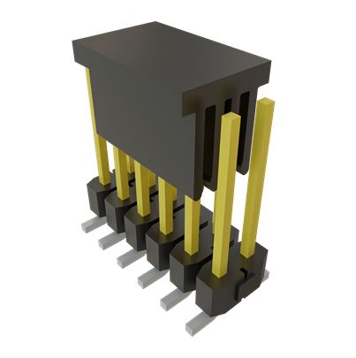 Samtec TSM Series Vertical Surface PCB Header, 12 Contact(s), 2.54 mm Pitch, 2 Row, Unshrouded