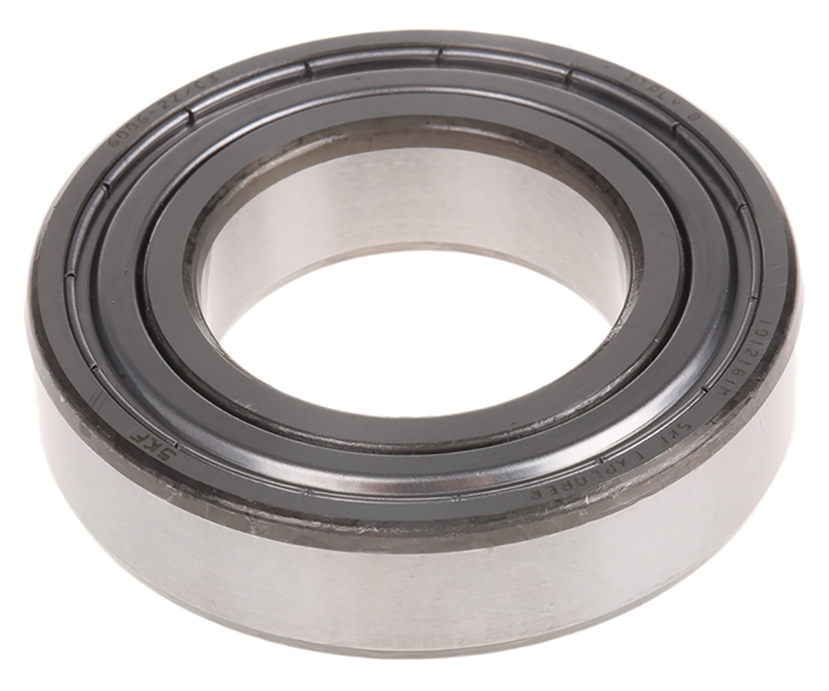 SKF 6006-2Z/C3 1 Row Ball Bearing - 30 mm ID, 55 mm OD
