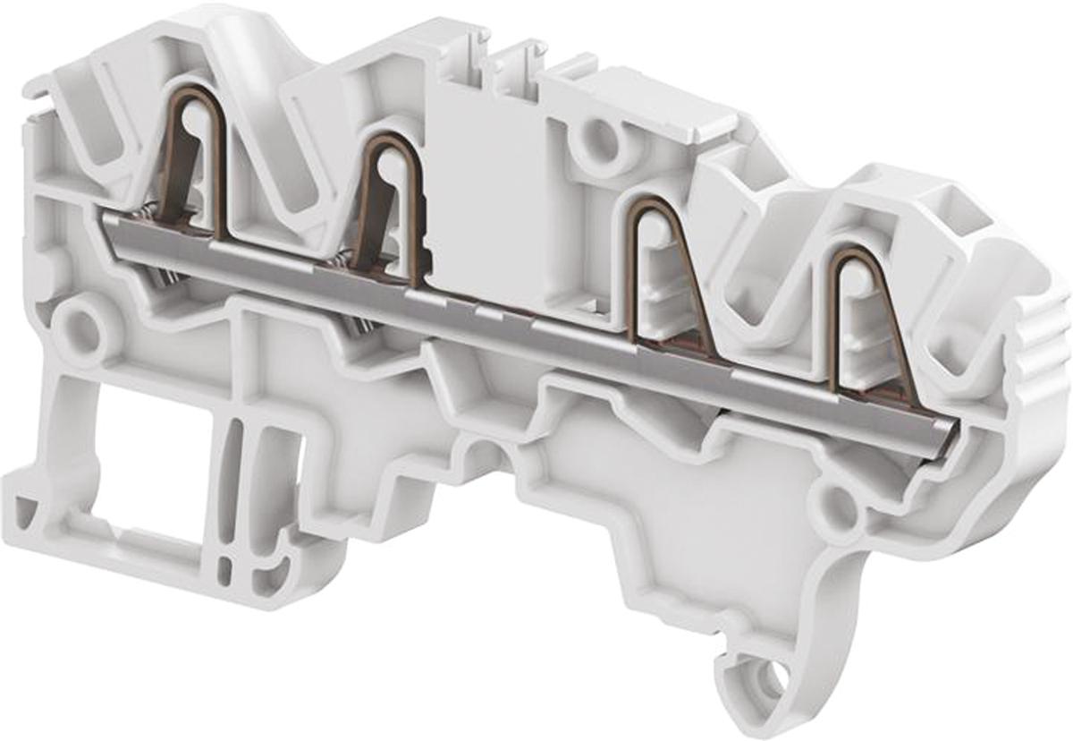 Entrelec ZS95 Series Blue Feed Through Terminal Block, 2.5mm², Single-Level, Spring Clamp Termination, ATEX