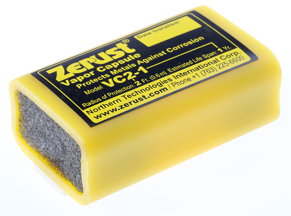 HellermannTyton Anti Corrosion Vapour Capsule, Silica Gel, Aluminium, Brass, Copper, Iron, Steel, 55 x 30 x 25mm