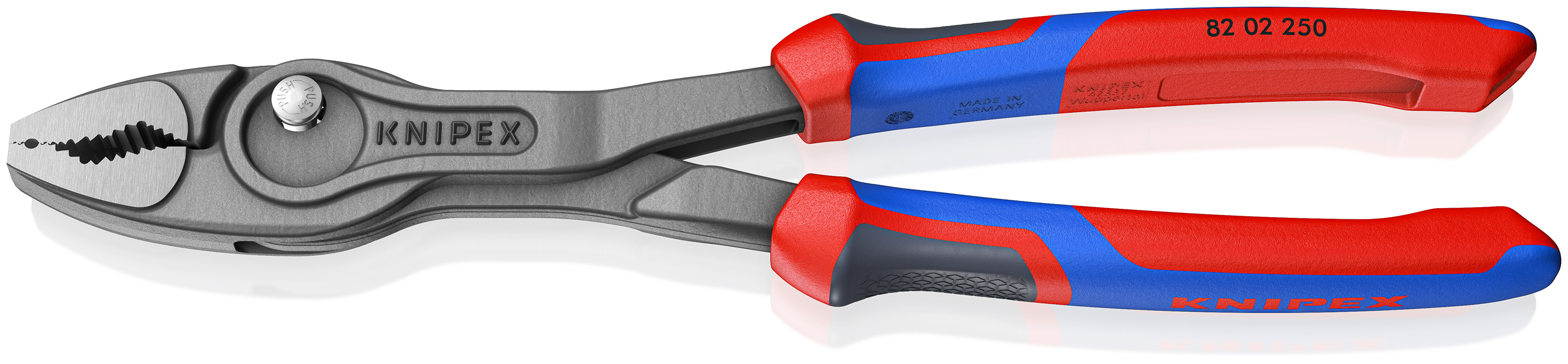Knipex TwinGrip Gripping Pliers, 257 mm Overall, Pointed, Straight Tip