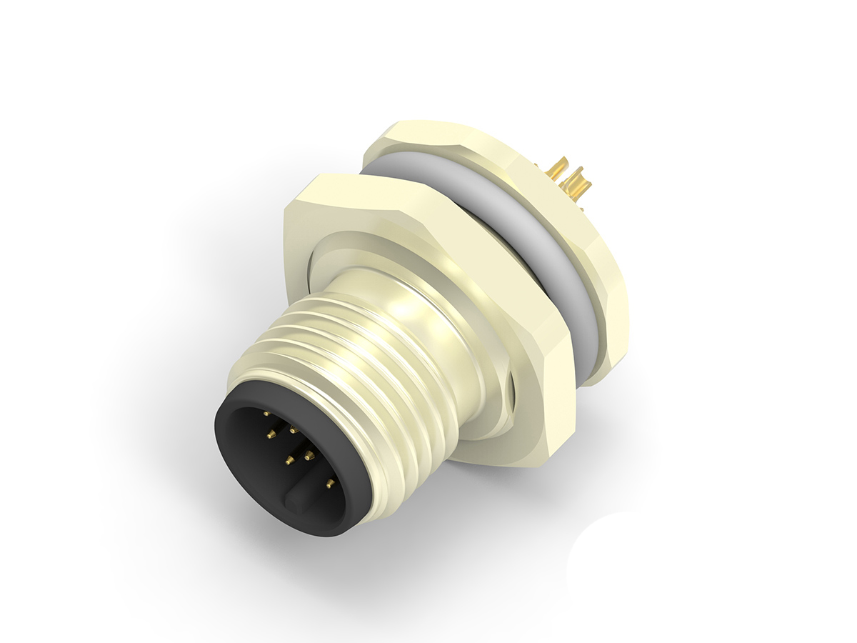 TE Connectivity Circular Connector, 12 Contacts, Rear, M12 Connector, Plug, Male, IP67, M12 Series