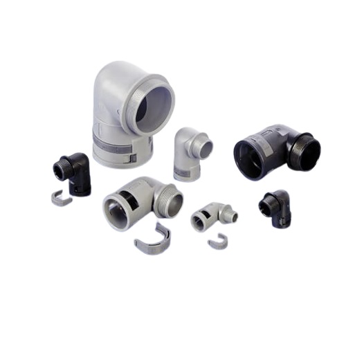 Conduit Fitting, 10mm Nominal Size, PG11, Nylon 6, Black