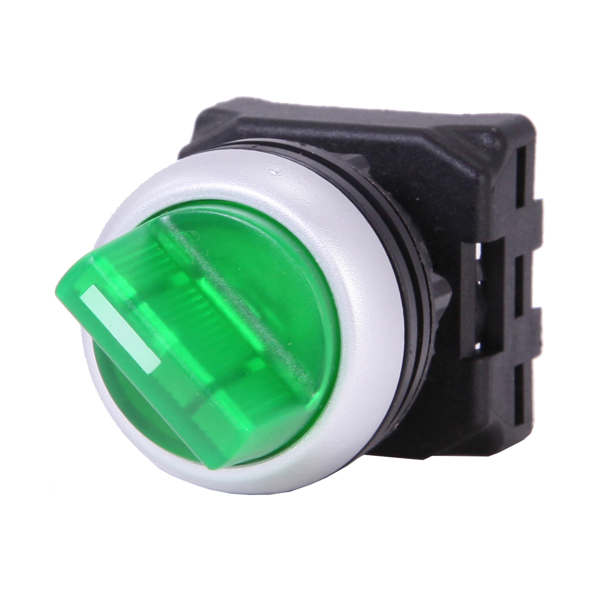 RS PRO 3 Position Selector Switch Head, 22mm Cutout, Green Handle