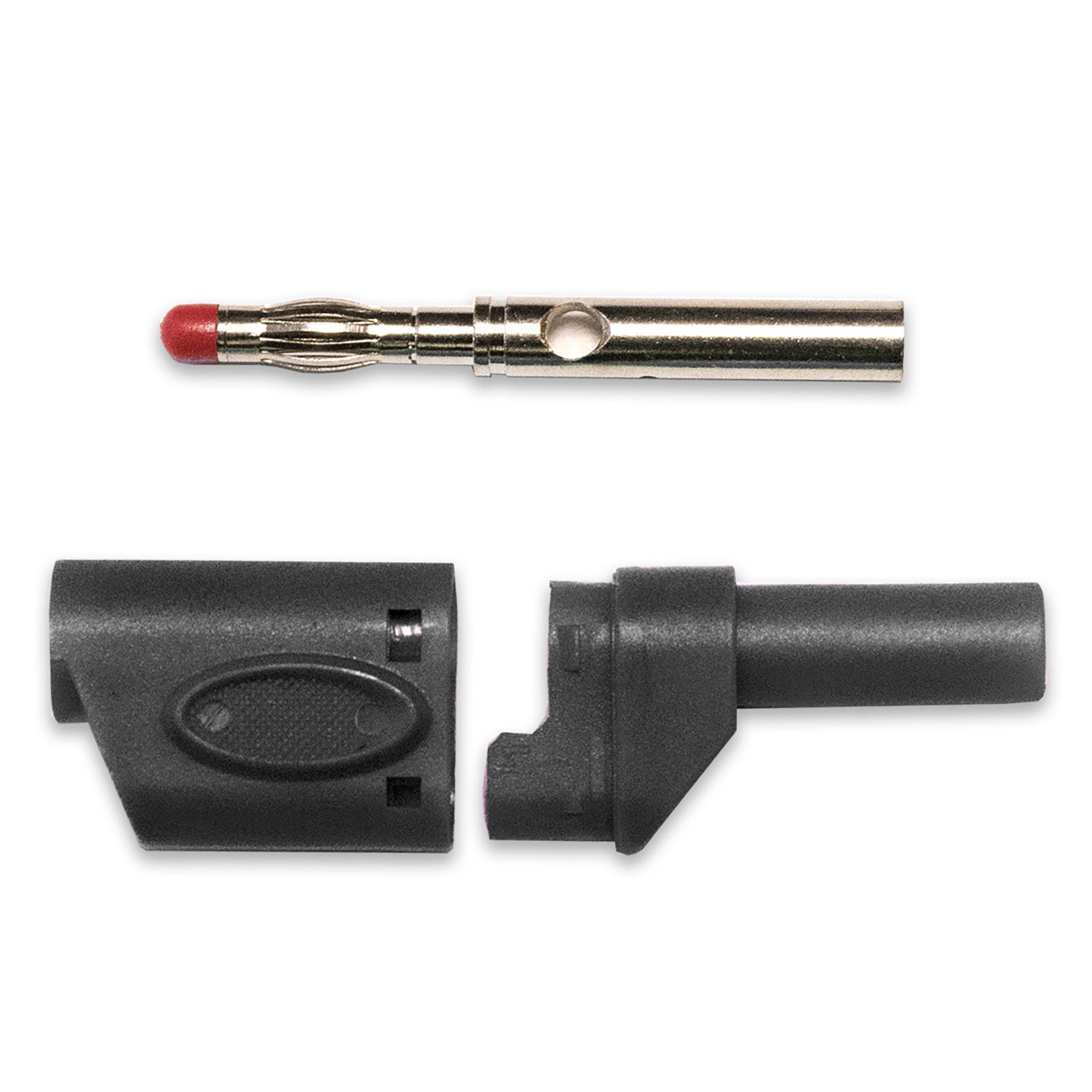 Mueller Electric Black Male Banana Plug, 4 mm Connector, Solder Termination, 20A