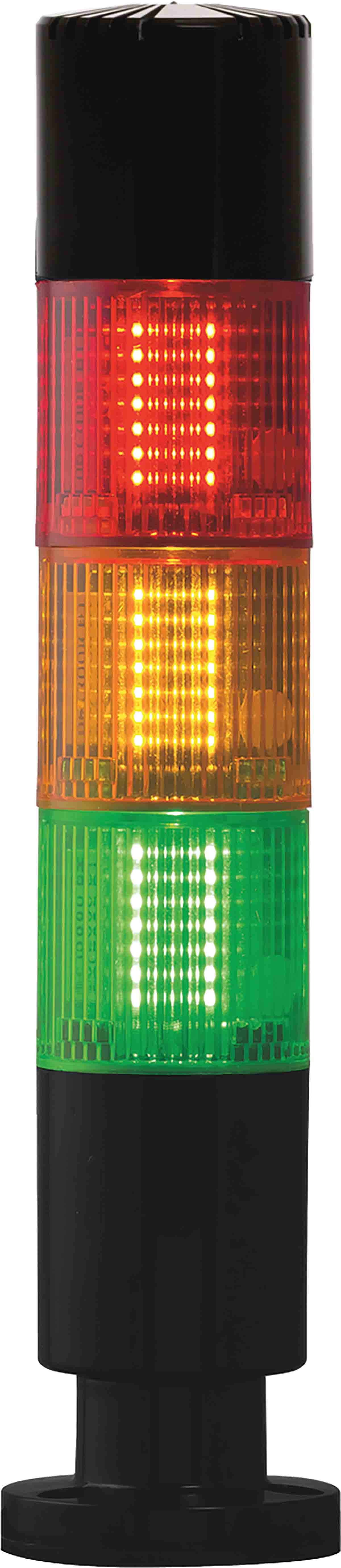 RS PRO Red/Green/Amber Buzzer Signal Tower, 3 Lights, 24 V, Screw Mount