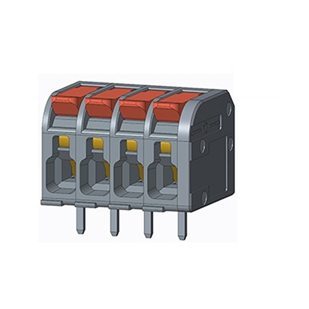 Amphenol Industrial QT03ASF83H0000G Series PCB Terminal Block, 3-Contact, 10mm Pitch, PCB Mount, 1-Row, Solder Pin