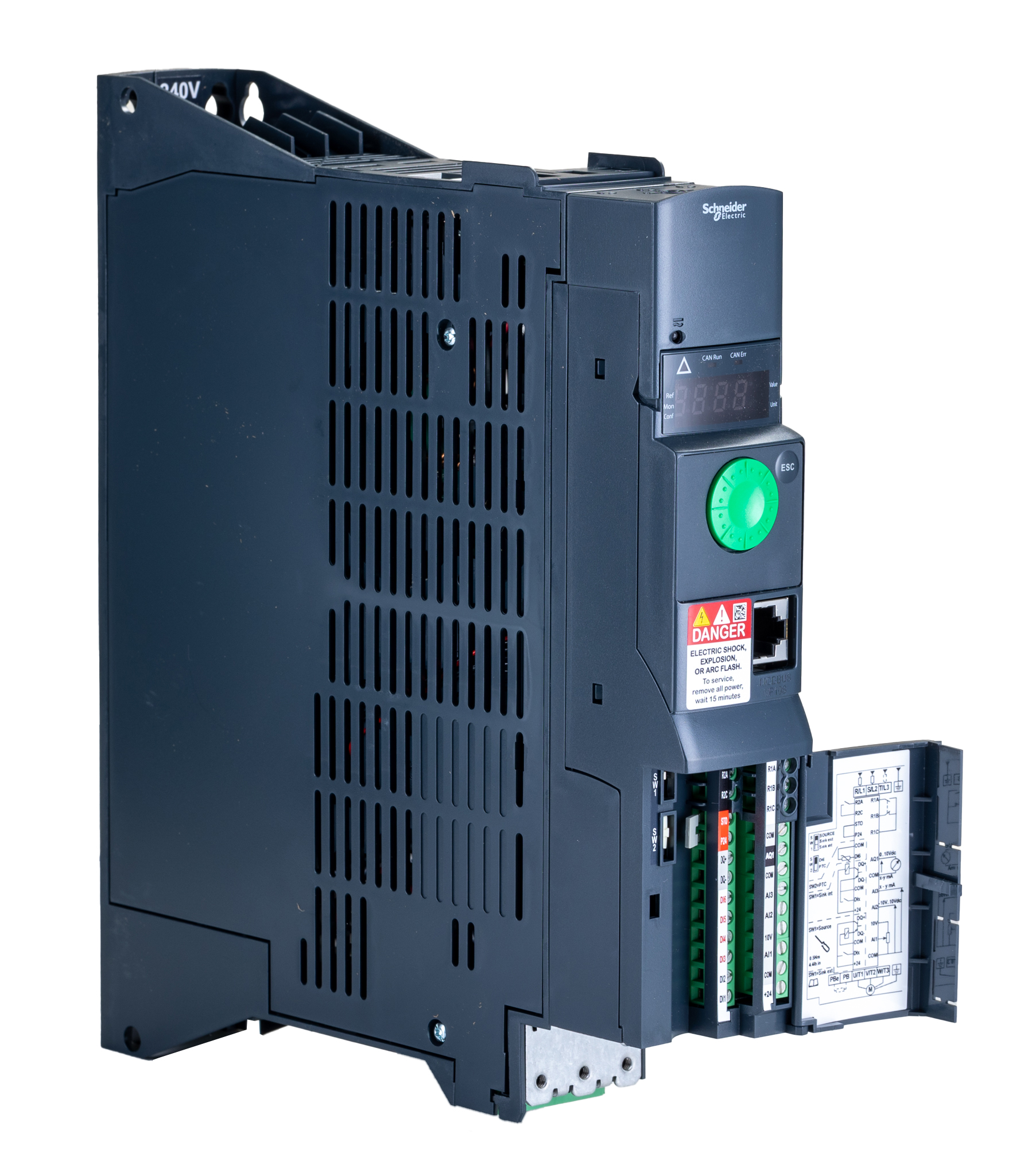 Schneider Electric Variable Speed Drive, 0.37 kW, 1 Phase, 230 V ac, 6 A, Altivar Series