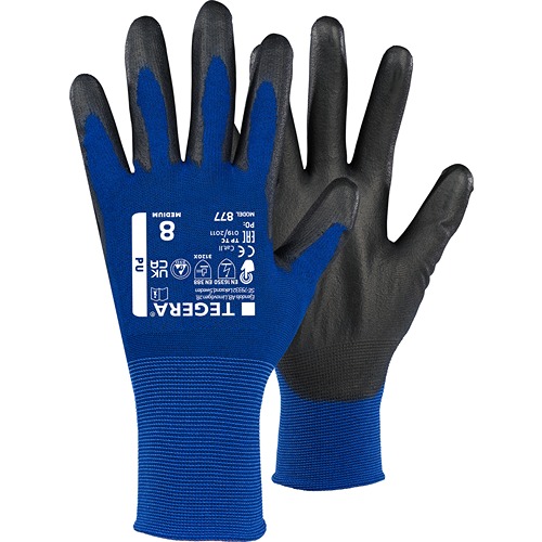 Tegera Nylon, Carbon, 12 Gloves Work Gloves, Size 9