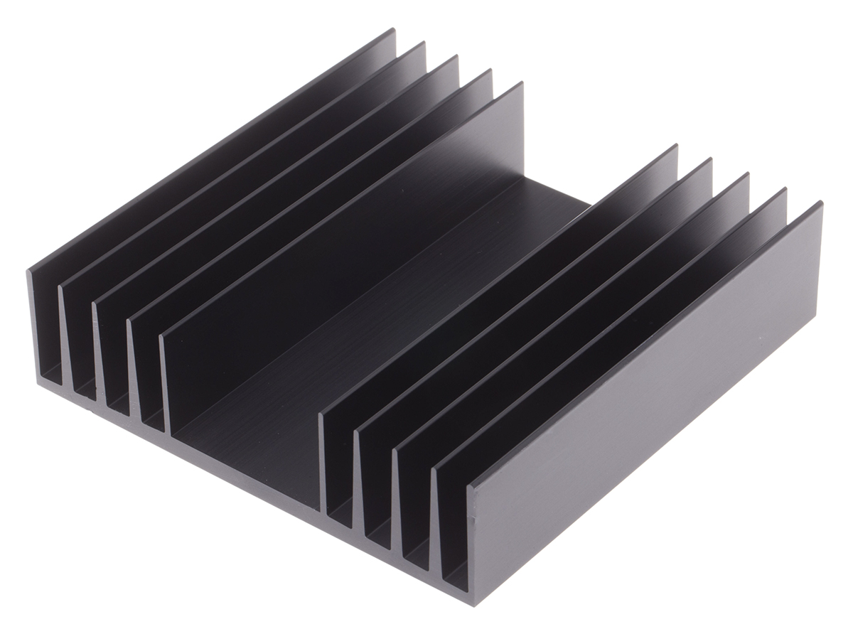AAVID THERMALLOY Heatsink, Universal Rectangular Alu, 1.9K/W, 100 x 97 x 25mm