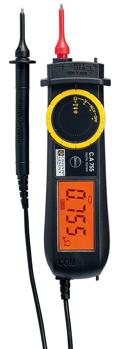 Chauvin Arnoux CA 755 Handheld Digital Multimeter, 1000V ac Max