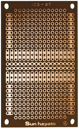 Sunhayato Matrix Board FR1 1mm Holes, 2.54 x 2.54mm Pitch, 72 x 47 x 1.6mm