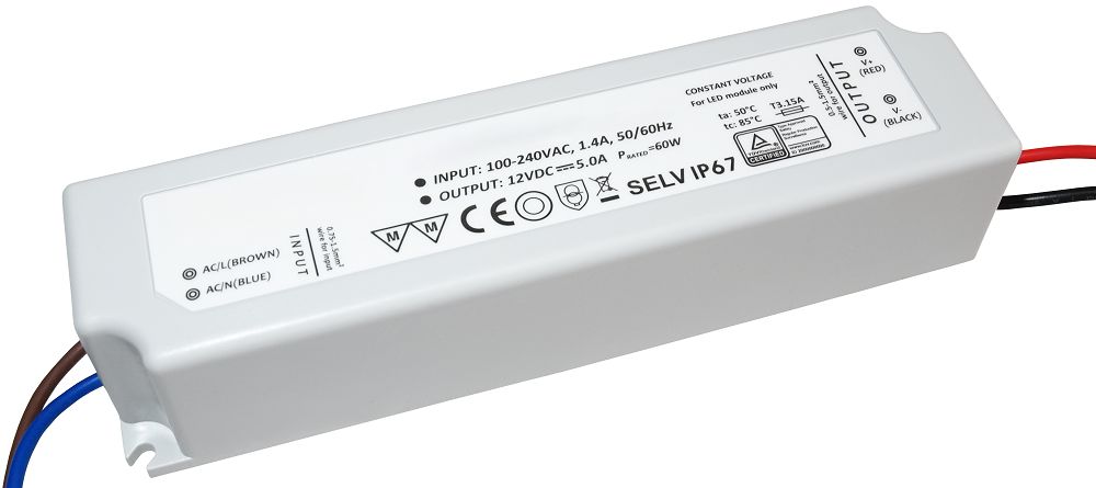 RS PRO LED Driver, 12V Output, 60W Output, 5A Output, Constant Voltage