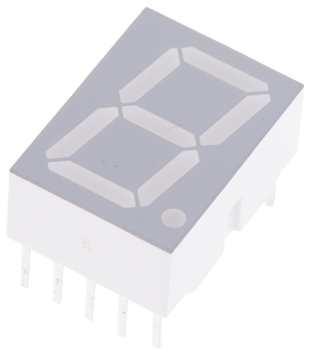HDSP-5553 Avago 7-Segment LED Display, CC Red 1.48 mcd RH DP 14.2mm