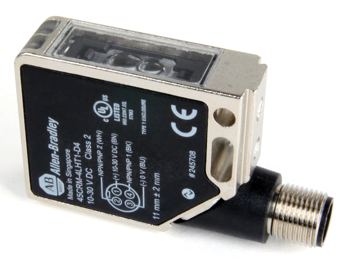 Allen Bradley Colour Sensors 11 mm, RGB LED IO-Link, NPN/PNP x 2, 60 mA, 10 → 30 V dc, IP67