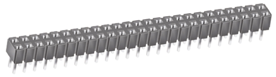 Samtec CES Series Straight Through Hole Mount PCB Socket, 50-Contact, 2-Row, 2.54mm Pitch, Through Hole Termination