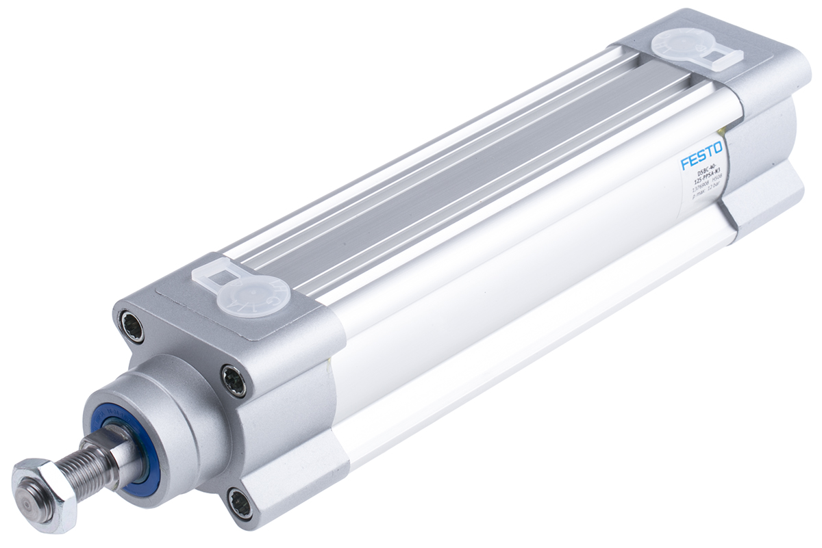 Festo Pneumatic Piston Rod Cylinder - 1376908 40 mm Bore, 125 mm DSBC Series, Double Acting Acting