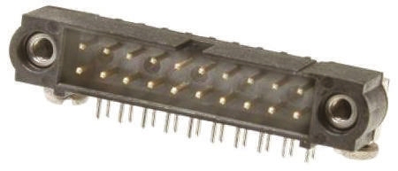 HARWIN Datamate J-Tek Series Right Angle Through Hole PCB Header, 50 Contact(s), 2 mm Pitch, 2 Row, Shrouded