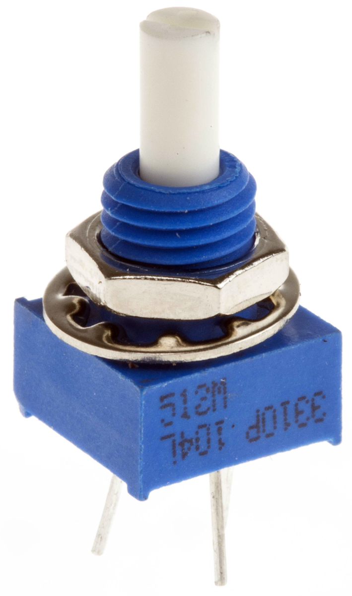 Bourns 3310 100kΩ Rotary Potentiometer 1-Gang, Panel Mount (Through Hole), 3310P-001-104L