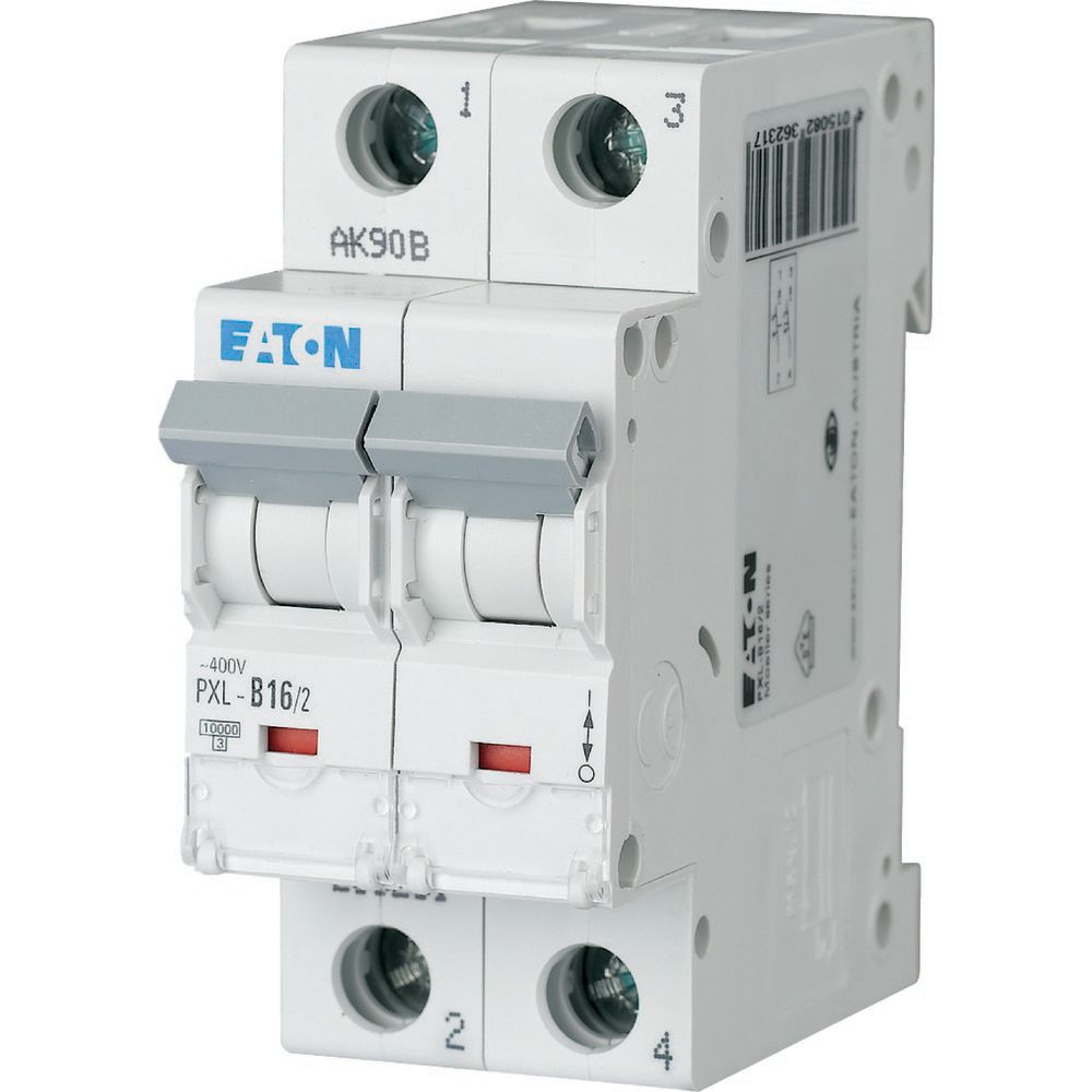 Eaton xPole PXL, S200 MCB, 2P, 16A Curve B, 400V AC, 48V DC, 10 kA Breaking Capacity