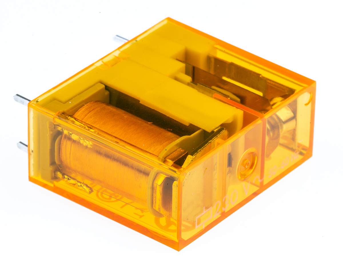 Finder PCB Mount Relay, 230V ac Coil, 12A Switching Current, SPDT