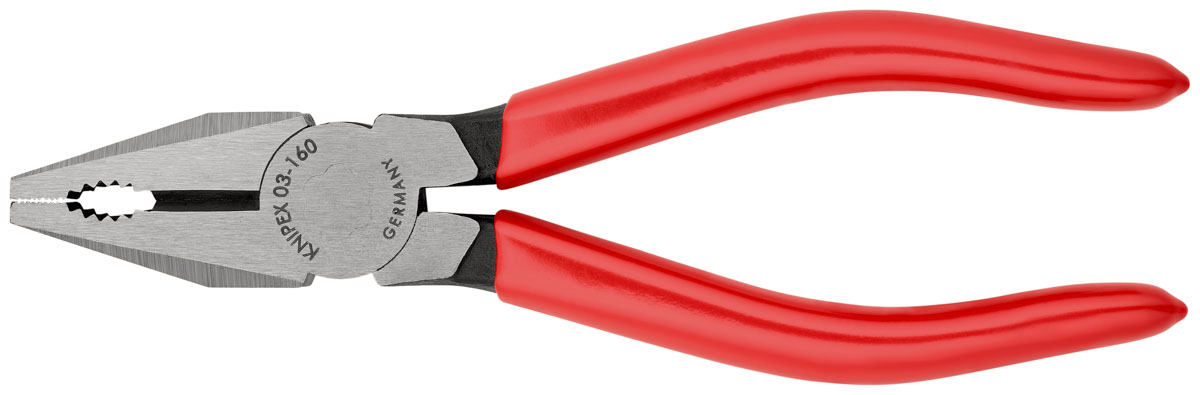 Knipex Combination Pliers, 160 mm Overall, Straight Tip