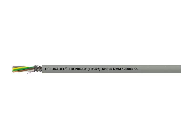 Helukabel TRONIC-CY Series Control Cable, 6 Cores, 0.34 mm², Screened, 22 AWG, Shielded PVC Shield, Control Cable