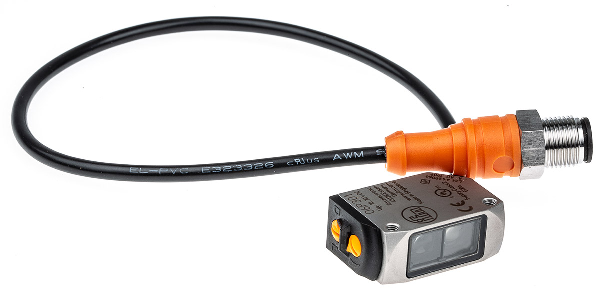ifm electronic Retroreflective Photoelectric Sensor, Block Sensor, 50 mm → 5 m Detection Range