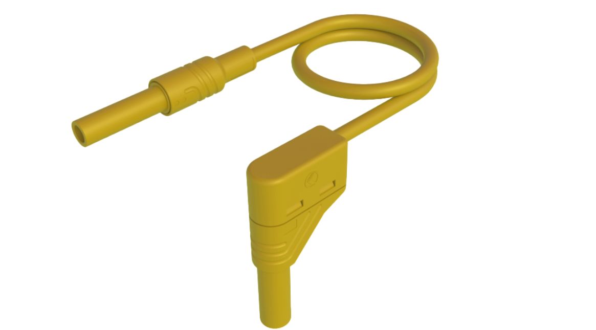 Hirschmann Test & Measurement 4 mm Test Probe Lead, 32A, Yellow, 1m Lead Length