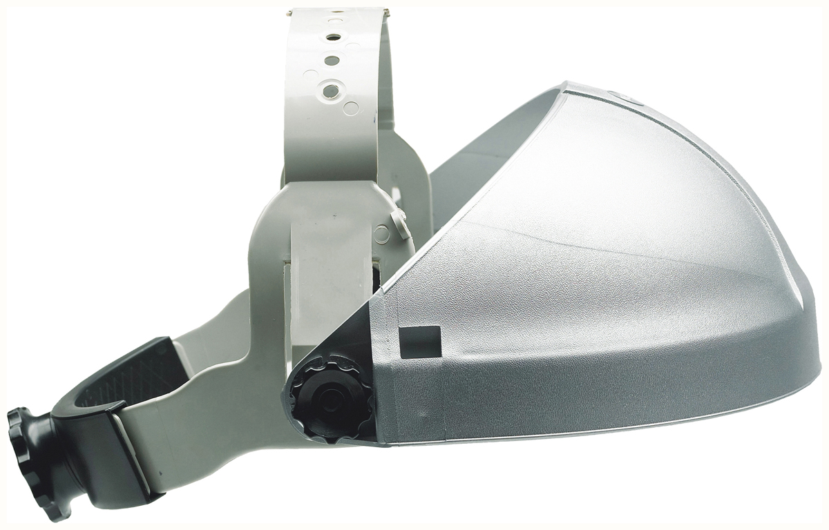 3M Clear PC Face Shield with Head Guard , Resistant To Impact