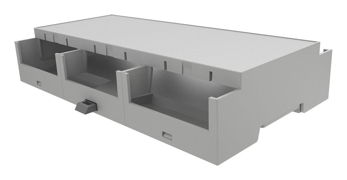 Italtronic DIN Rail Enclosure Enclosure Type 9M XTS Compact Series , 90 x 32.2mm, ABS DIN Rail Enclosure