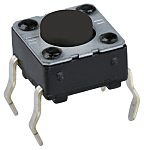 C & K IP40 Grey Button Tactile Switch, SPST 50 mA 3.5 (Dia.)mm Through Hole