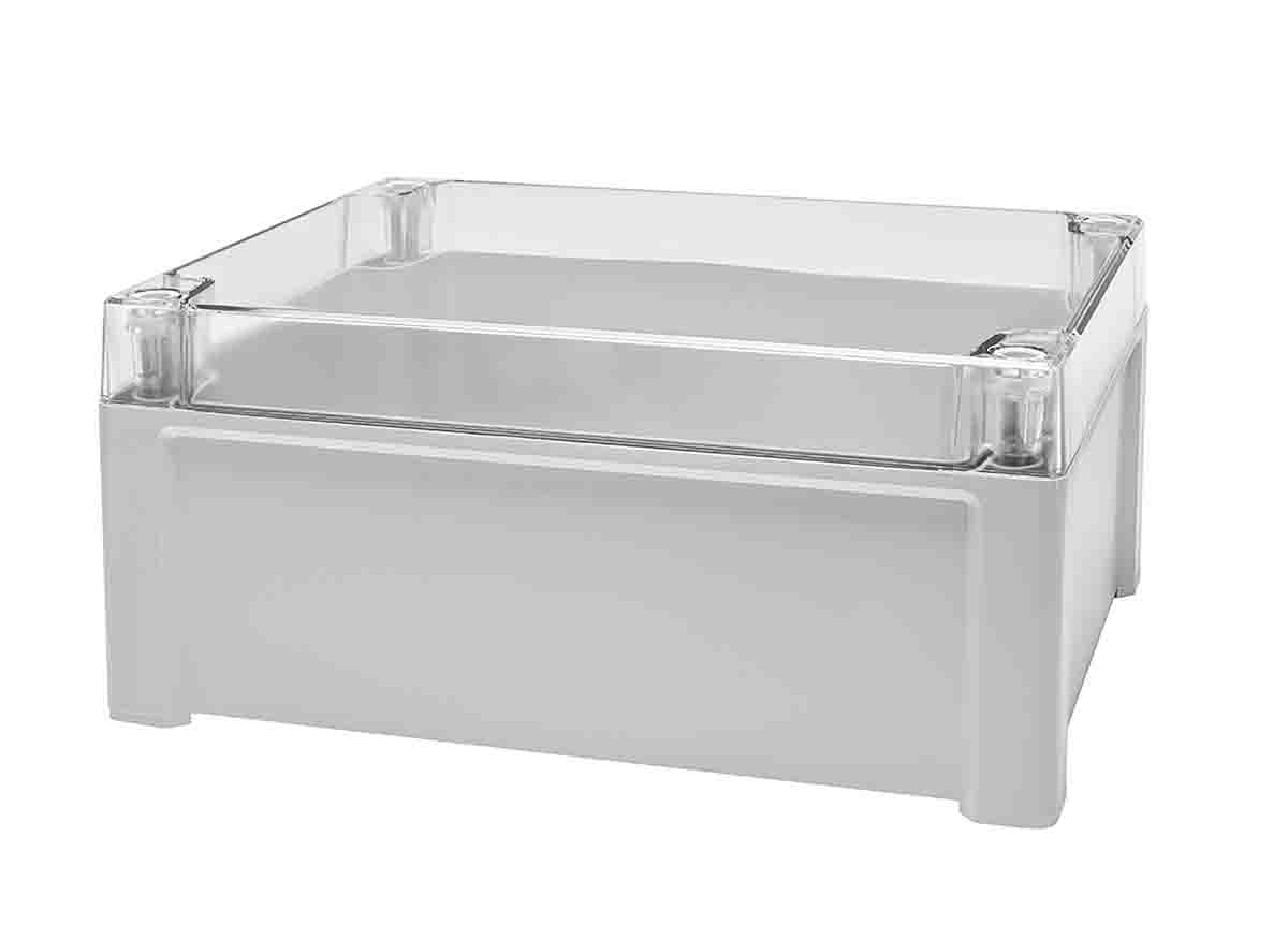 Fibox Grey Polycarbonate Enclosure, IP65, Grey Lid, 240 x 191 x 107.4mm