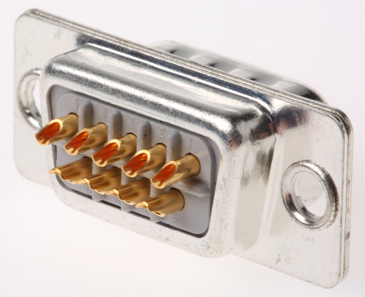 RS PRO 9 Way Panel Mount D-sub Connector Plug, 2.74mm Pitch