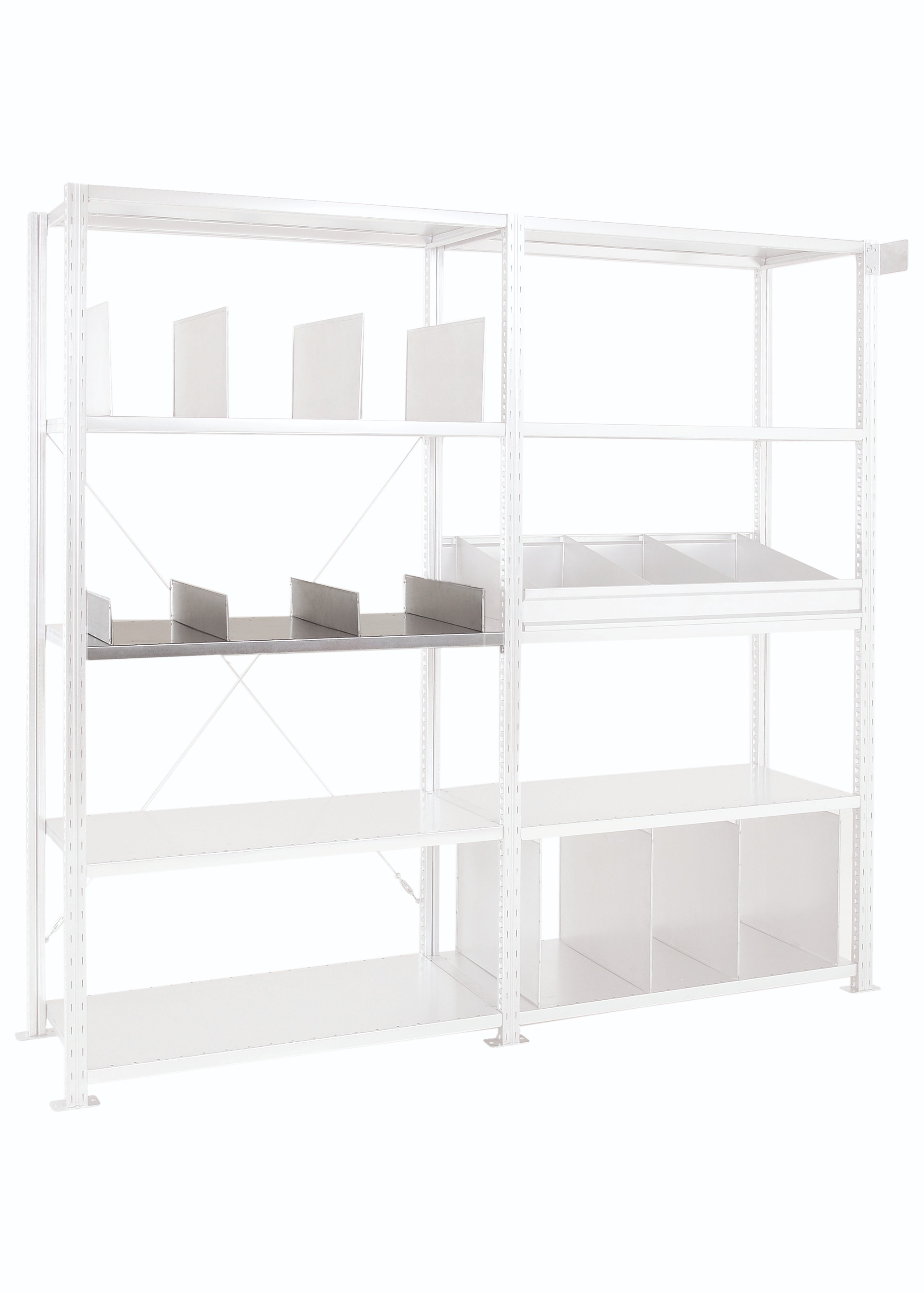 Manorga RAL 7040 4 Shelf Storage Rack System Shelving System, 200mm, 3000kg Load
