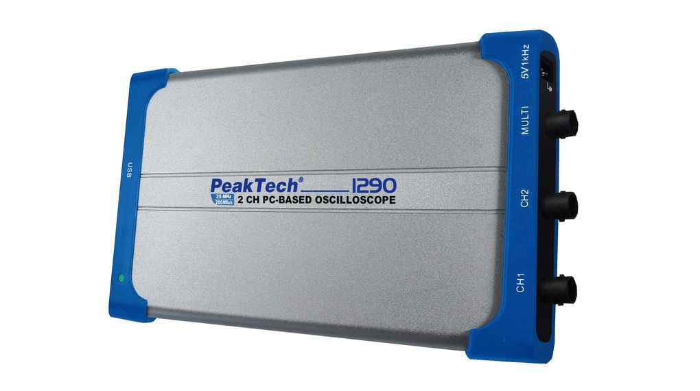 PeakTech P1290, 25MHz PC Based Oscilloscope, 2 Analogue Channels