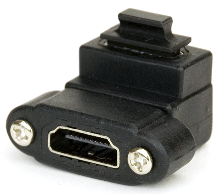 RS PRO Right Angle HDMI Adapter, Female HDMI to Female HDMI