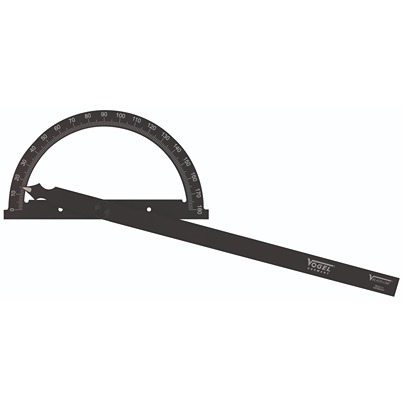 Vogel 180° Metric  Vernier  Bevel Protractor, 200 Aluminium Blade