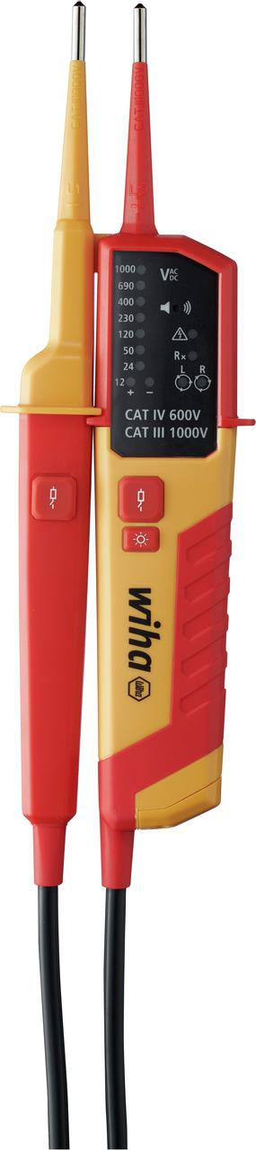 Wiha, LED Voltage tester, 1000V ac, Continuity Check, CAT III 1000 V, CAT IV 600 V
