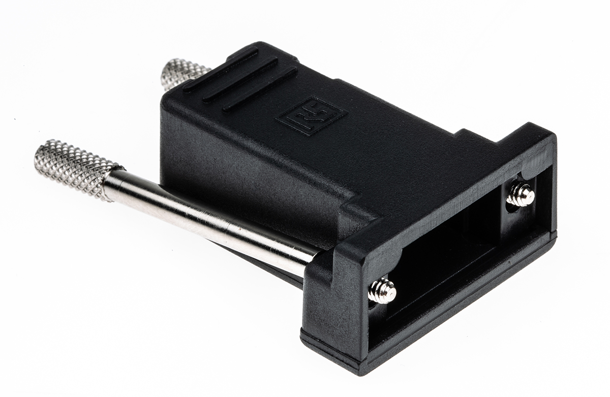 RS PRO PET D Sub Backshell, 9 Way, Strain Relief