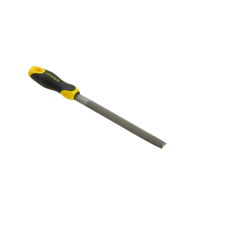 Stanley 380mm, Bastard, Flat File Handle With Soft-Grip Handle