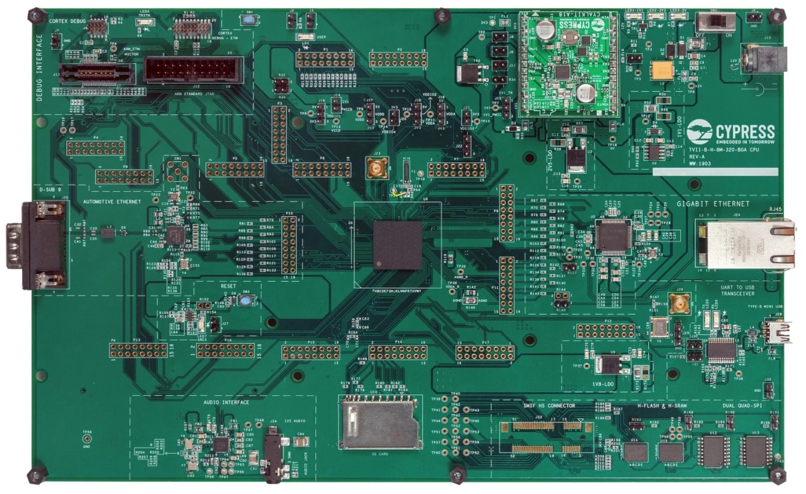 Infineon Evaluation Board CAN, UART Evaluation Board CYTVII-B-H-8M-320-CPU