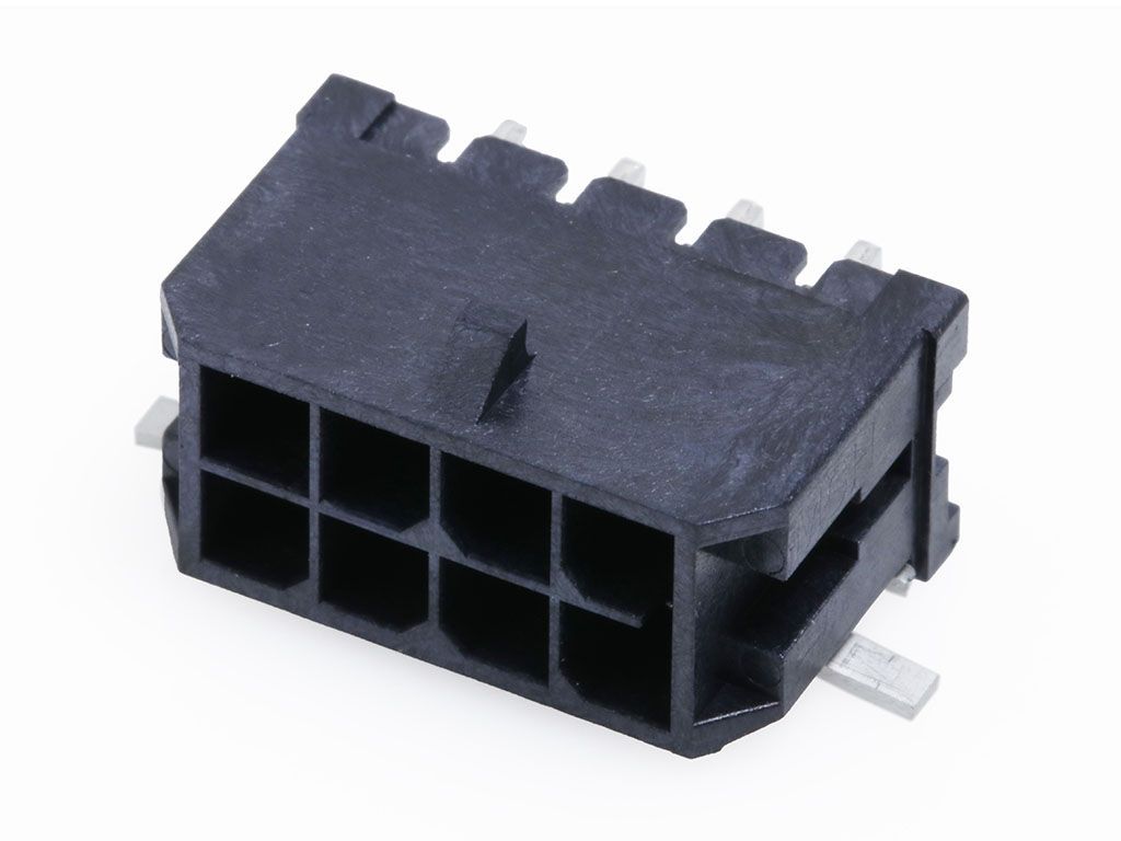 Molex 218216 Series Right Angle Surface PCB Header, 4 Contact(s), 3 mm Pitch, 2 Row, Shrouded